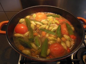 Gouagouassou - cuisson des légumes